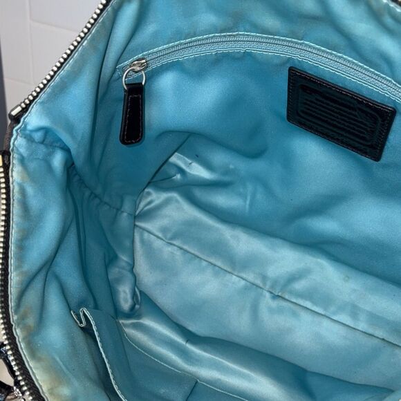 Coach Bag Purse Handbag Pocketbook Y2K Poppy Lurex Signature Logo Sateen Tote - Picture 13 of 16